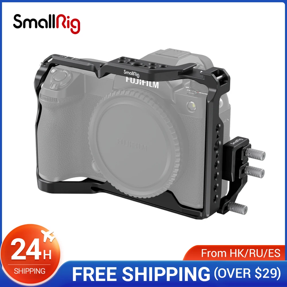 

SmallRig Camera Cage for FUJIFILM GFX100S/GFX50S II with PE06 HDMI Cable Clamp Photography Aluminum Alloy Camera Cage 3715
