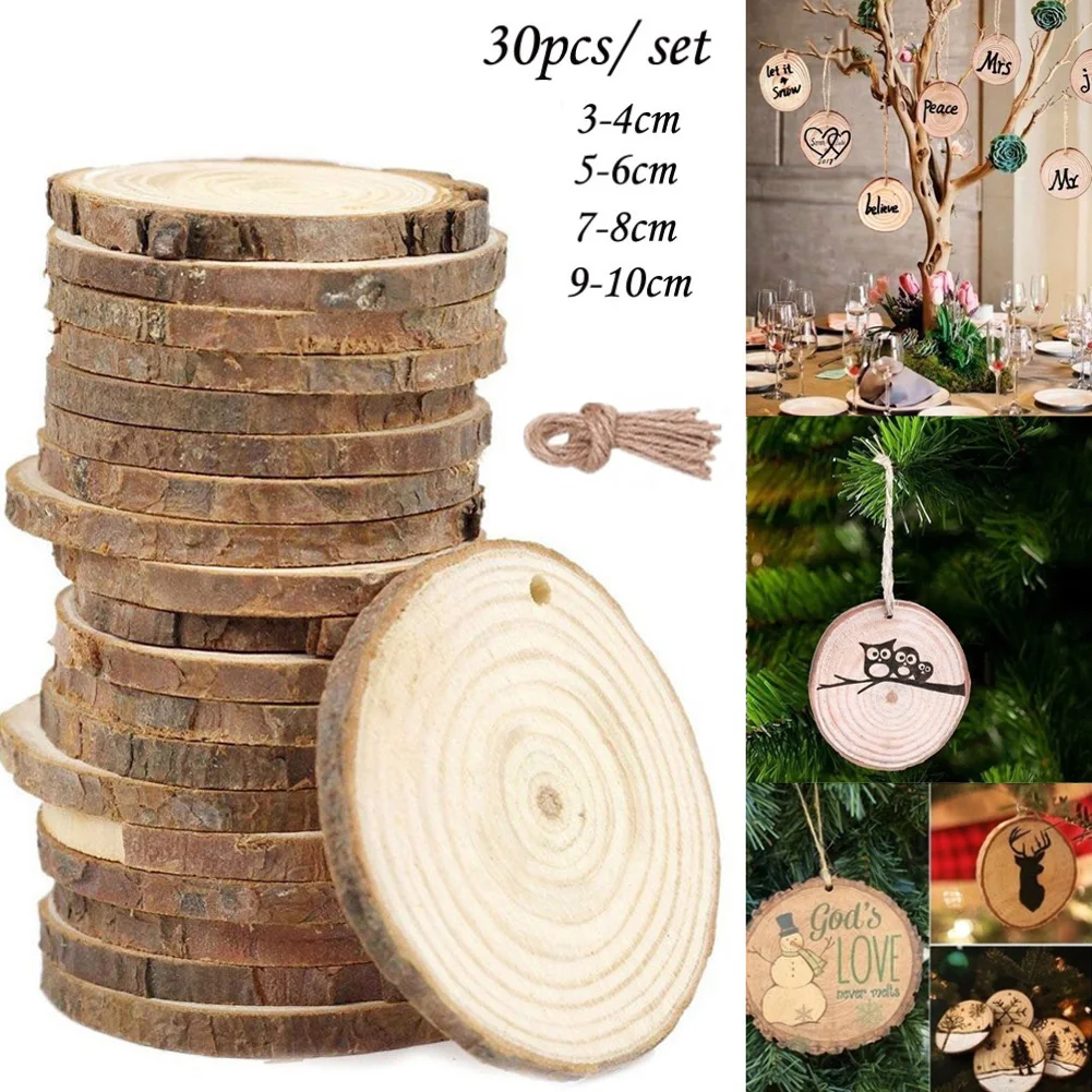 Деревянный диск 3-19 см круглые деревянные диски сделай сам ремесла для свадьбы