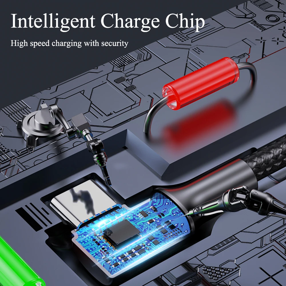 5A 90 Angled USB Type C Cable Micro Fast Charging Wire For Huawei P40 Pro Mate 30 Poco X3 Supercharge | Мобильные телефоны и