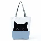 Сумка с мультяшным черным котом для женщин, саквояж на плечо для девушек, уличная дорожная пляжная сумочка для ежедневного использования, женская сумка для покупок с индивидуальным рисунком