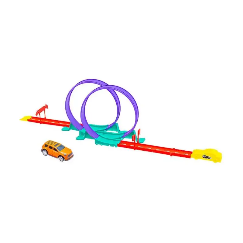 Гоночный трек с 2 кольцами машинками для детей гонки по треку кольцевой |