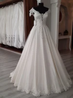 wedding dress handmade v neck sleeveless helen boho a line bridal gown fashion bohemian haute couture usiba design