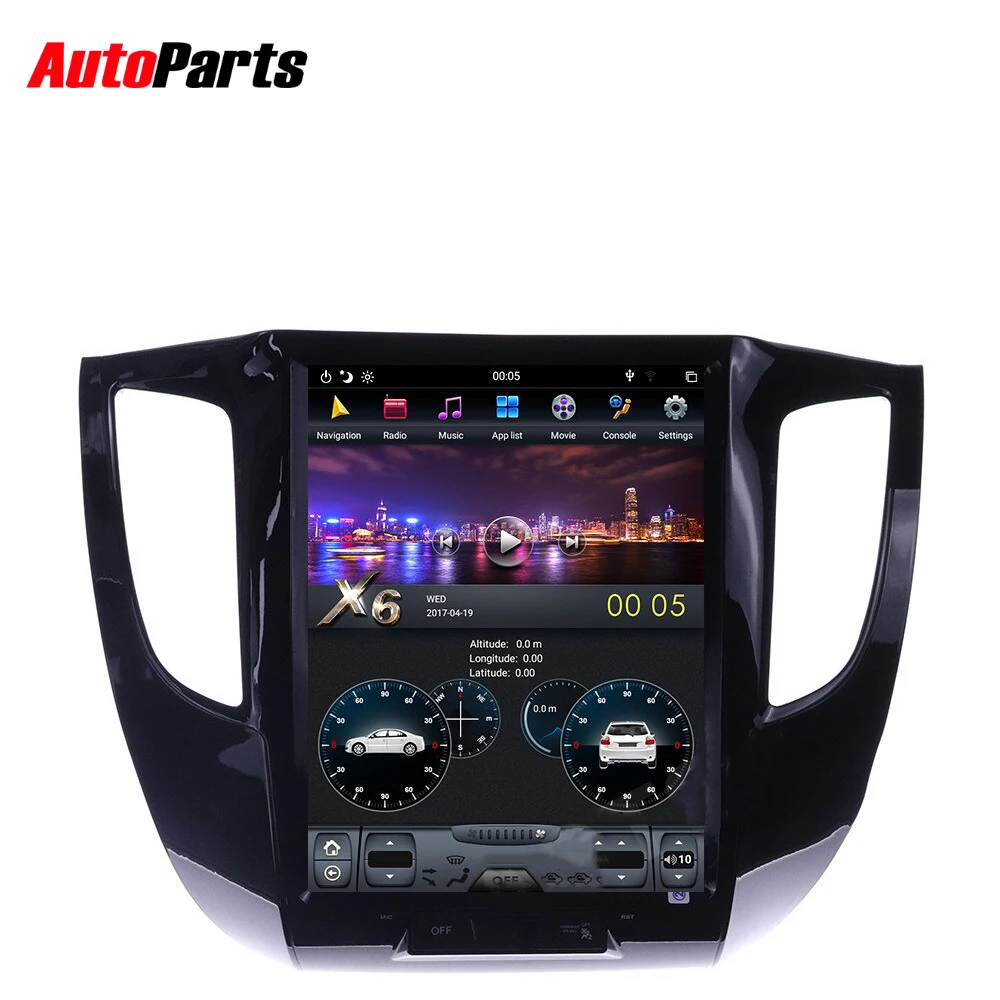 

Tesla style Android 9 Car DVD player GPS Navigation For Mitsubishi Triton L200 2007+ Radio multimedia player head unit recorder