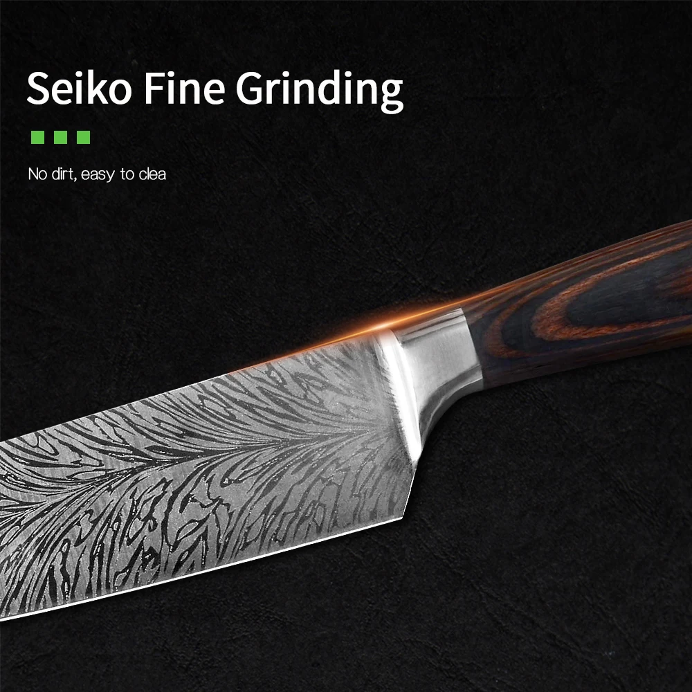 QING Cutlery Premier Chef’s Knife Lightweight Agile Extremely Comfortable Grip Kitchen Knives Set Perfect for Slicing Dicing | Дом и сад