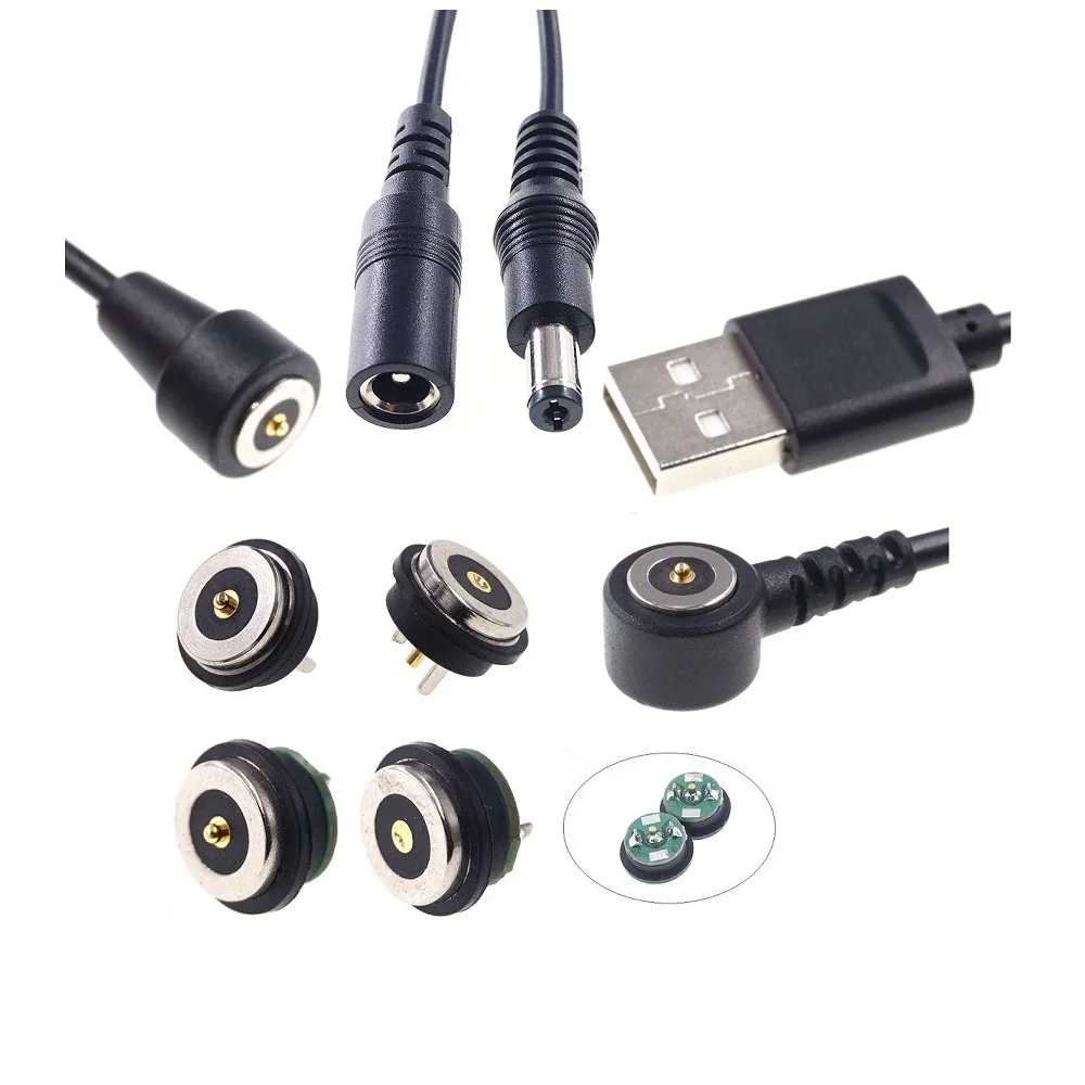 Магнитный разъем Pogo Pin штекер-гнездо 1 комплект диаметр 8 5 мм полюс