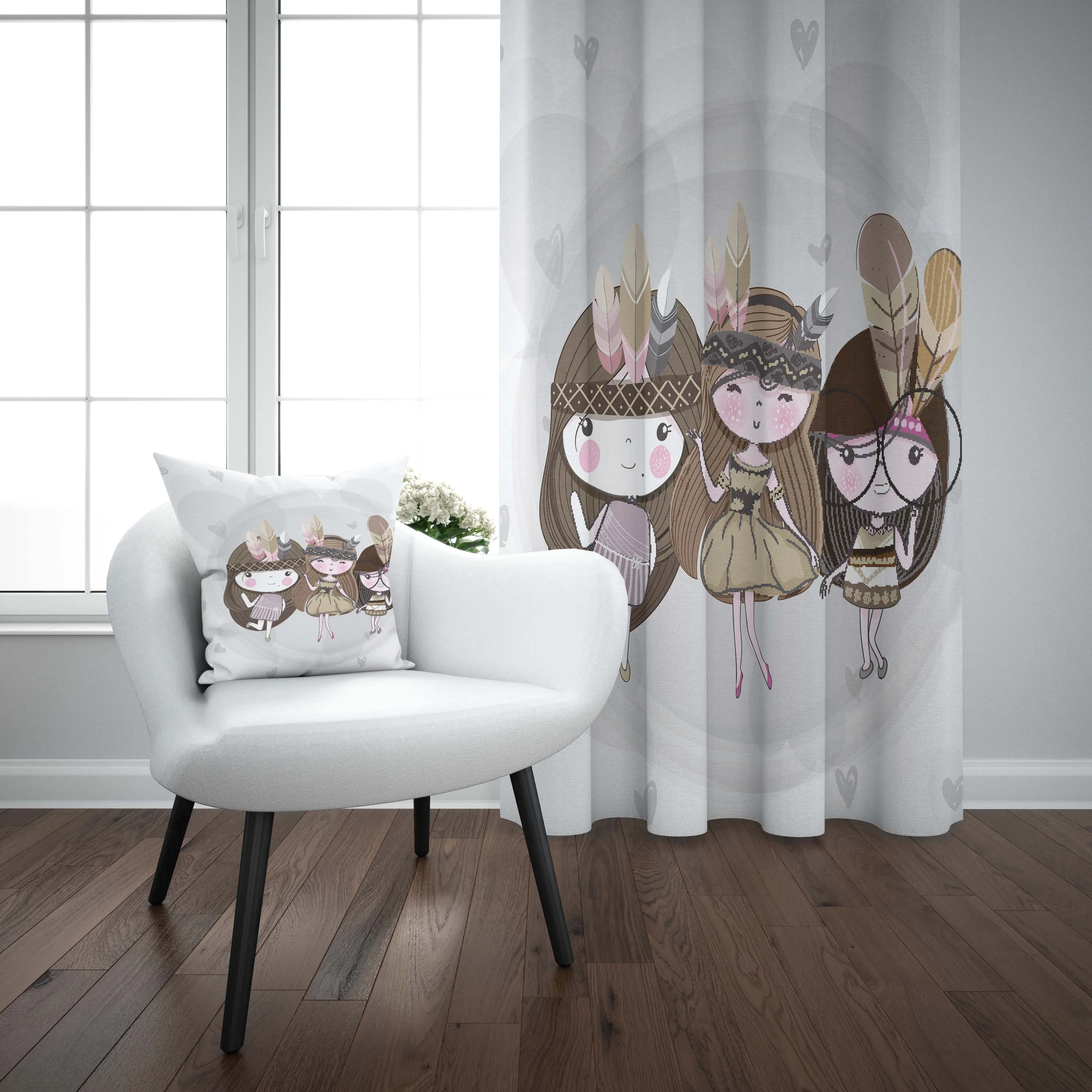 Еще немного в богемном стиле для девочек с 3d принтом Детские детские малышей окна