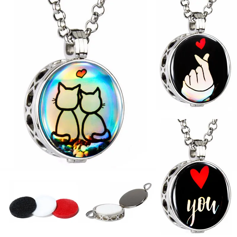 Духи Диффузор кулон ожерелье ювелирные изделия ароматерапия из нержавеющей