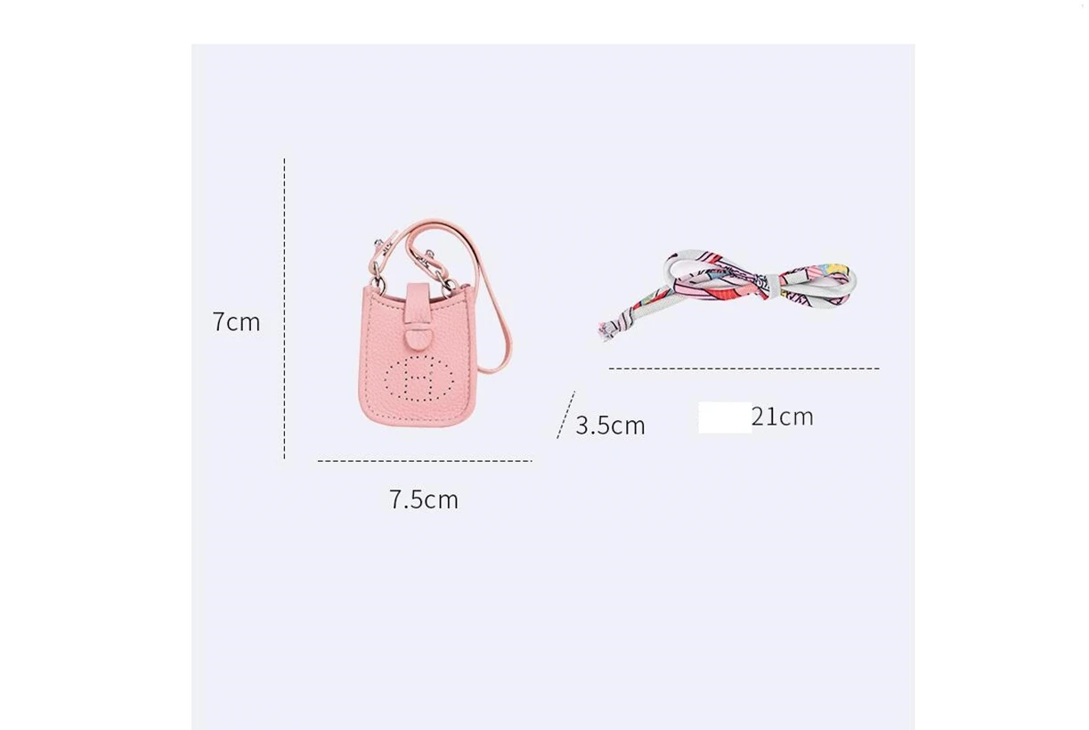

New Arrival Leather Mini Bag First Cow leather Bag Charm Trendy Handbag Pendant Ornament Cute Keychians Gift