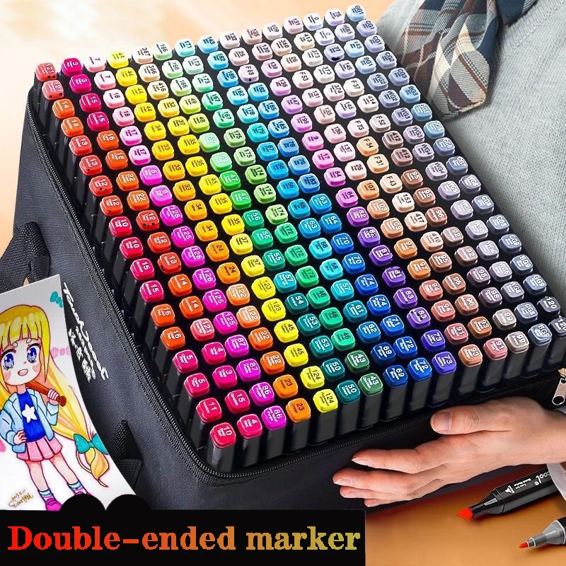 Двусторонняя маркерная ручка набор комиксных маркеров для скетчинга 120