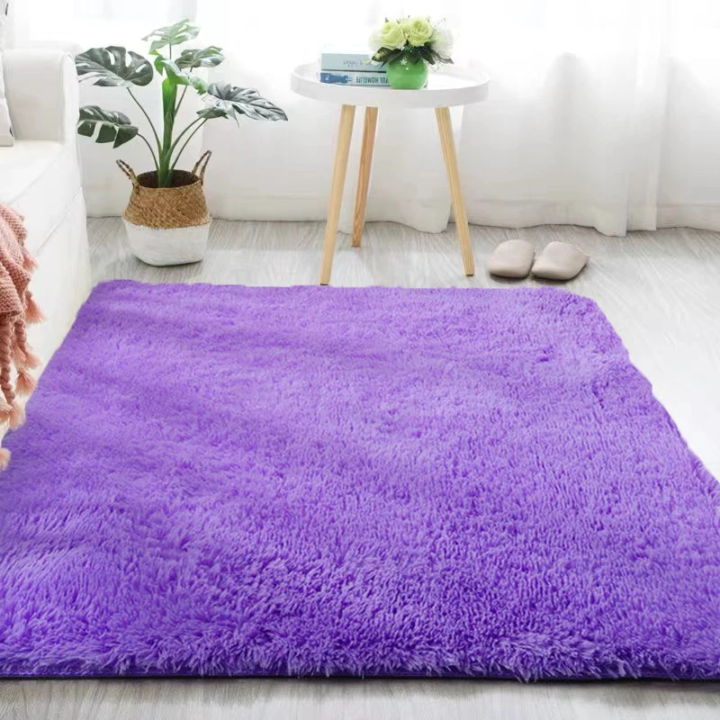 

Children Bedroom Large Carpets Floor Long Plush Shaggy Rug Large Size Rugs Table Pad Carpet Anti slip Floor Tie Dyeing Plush