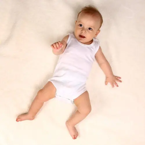 Ebebek HelloBaby хлопковый белый спортивный костюм без рукавов для маленьких девочек и