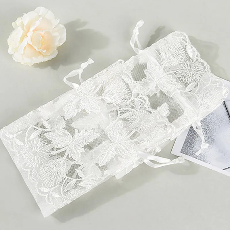 Кружевные кленовые мешочки на шнурке сумка белая сетка для хранения карманов