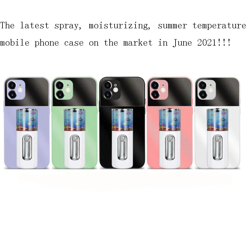 summer nano spray humidity phone case for apple iphone11 12 pro max xr xs 7 8 plus huawei portable water replenishing artifact free global shipping