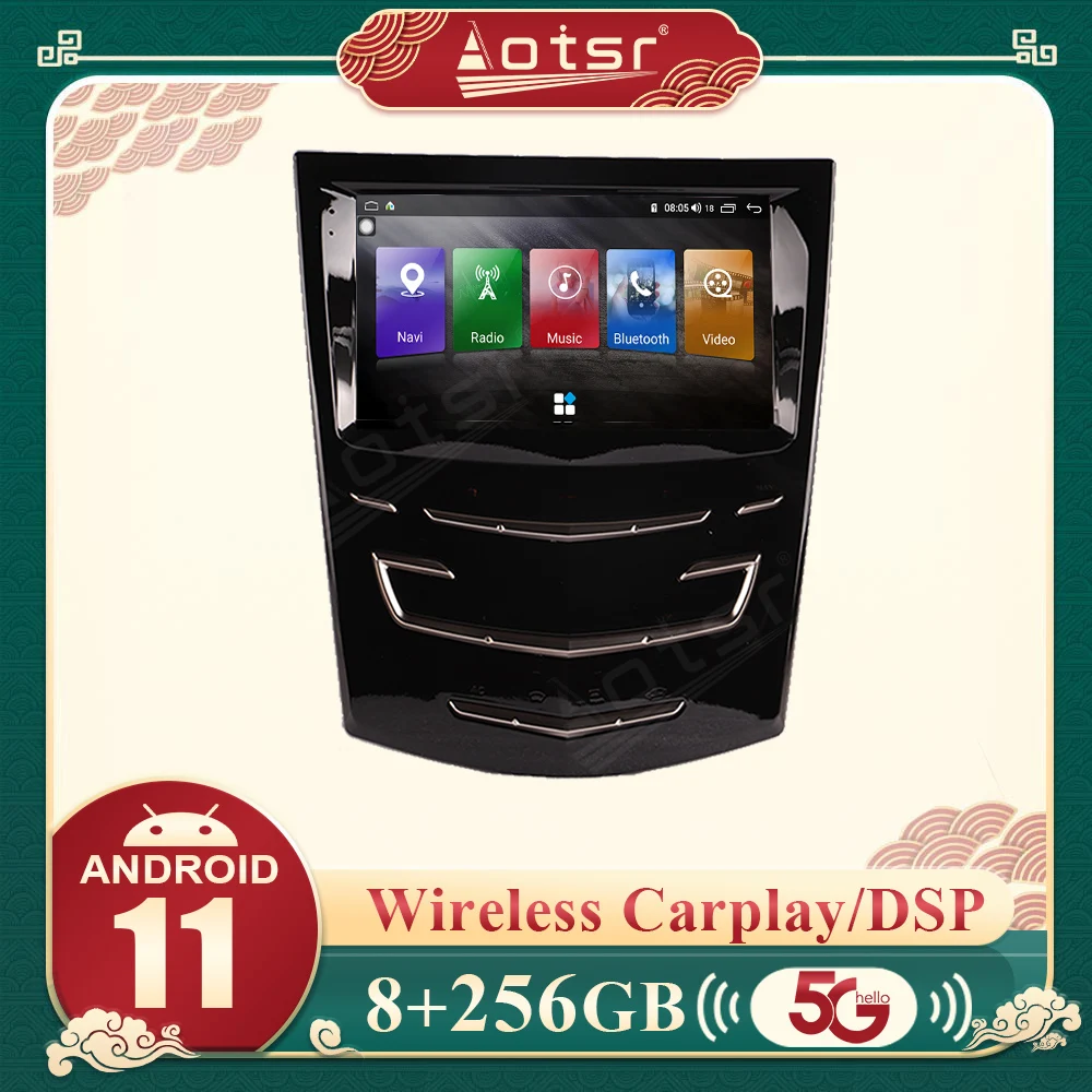 

Автомагнитола 256 ГБ, Android 11, аудио для Cadillac ATS ATSL XTS SRX CTS, Авторадио для CarPlay, GPS, мультимедийный плеер, головное устройство navisteo