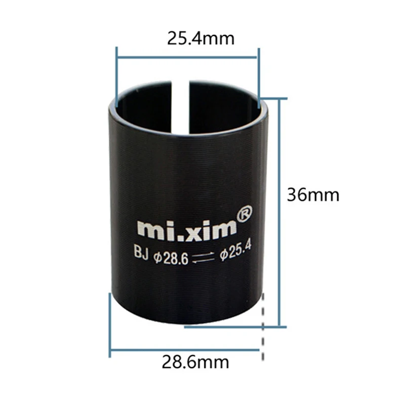 Bicycle Handlebar Shim Stem Reducer Adapter For 25.4 To 28.6mm MTB Road Bike Handlebars Stems Aluminum Alloy Cycling Parts