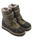 Ботинки детские мех 23010  кожа, ТОКИО хаки