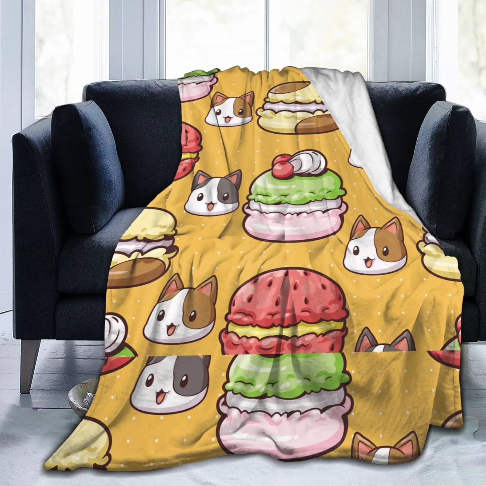 

Lovely Cartoon Decorative New Age Tie Dye Soft Cozy Fleece Blanket Dropship Wholesale Family Winter Flannel Throw Homedecor