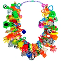 vintage plastic 58 60 charms 80cm necklace retro fashion cloth jewellery jewelry chain chip birthday party favour 80 xmas