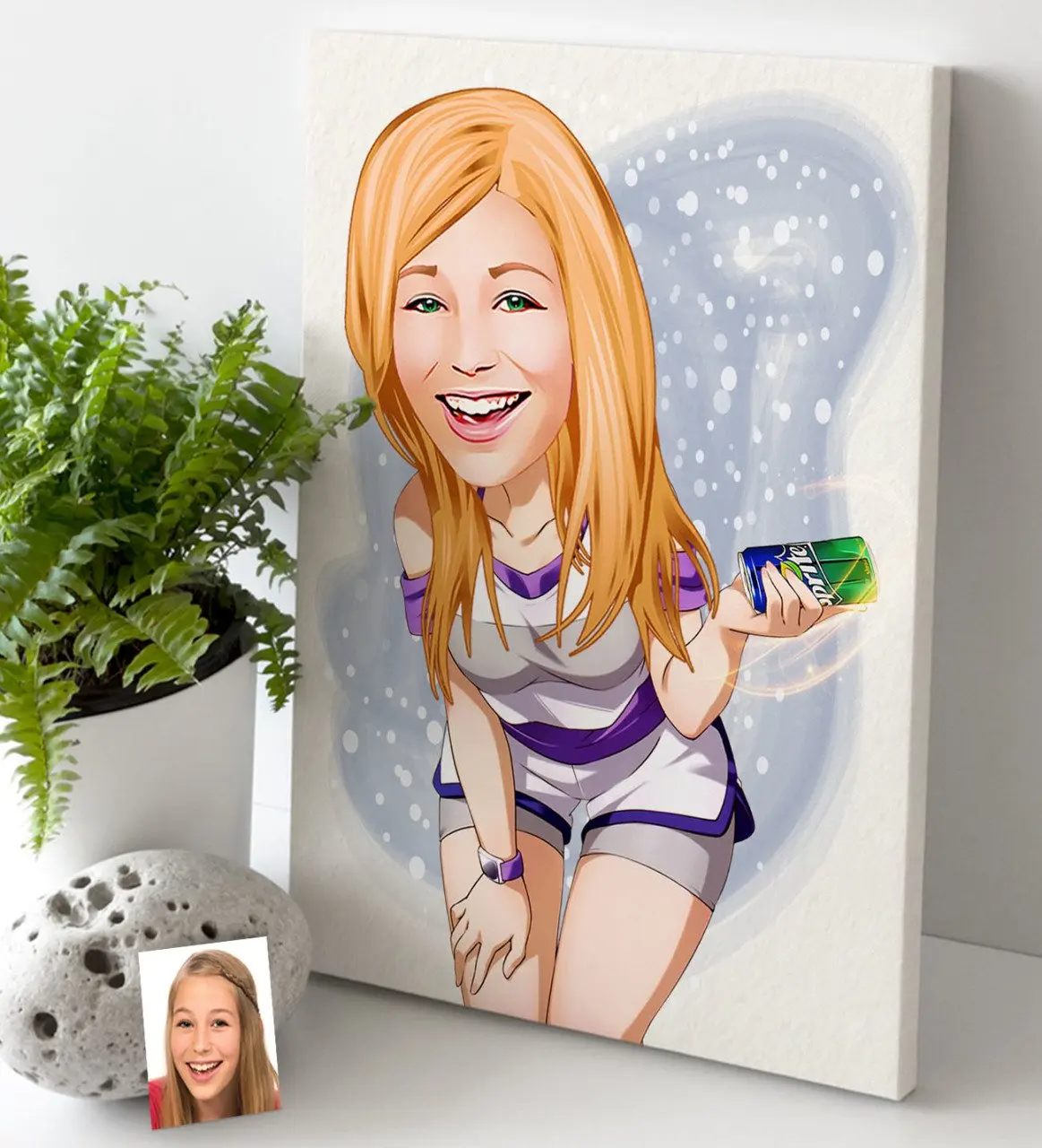 

Персонализированный женский холщовый стол с карикатурой 30x50 см-36, подарок, украшение для дома, особый дизайн, для дома, офиса, для работы