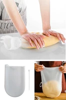 silicone dough mixing bag practice kitchen restaurant organized woman transparent clear