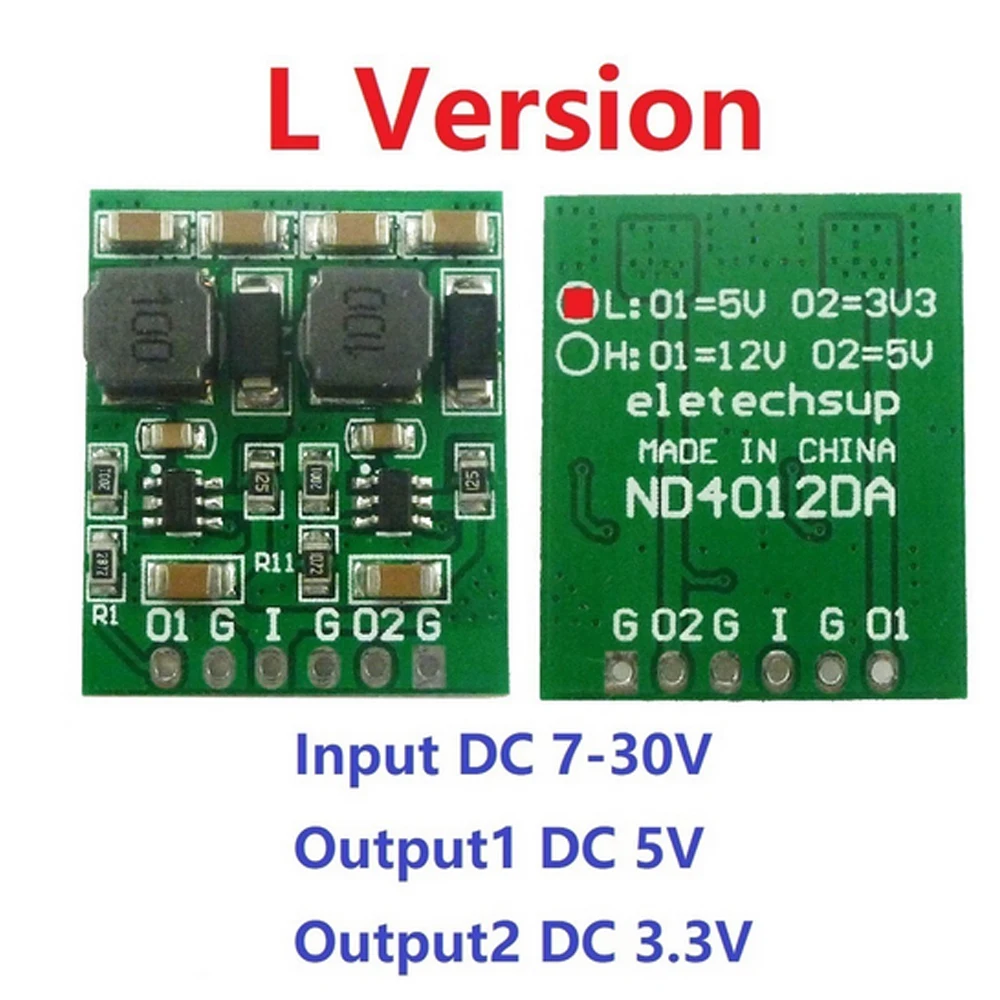 

Понижающий преобразователь постоянного тока, плата 10 Вт, 2 канала, несколько импульсных модулей, 3,3 В, 5 В, 12 В, Двойные выходные платы питания