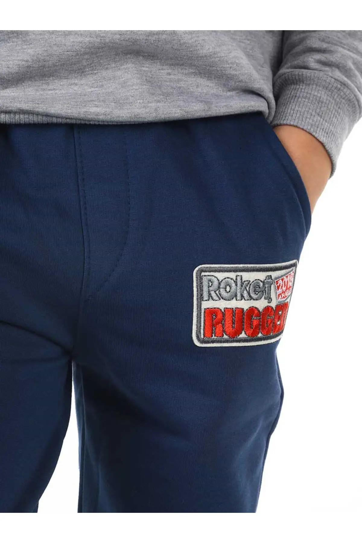 Темно синий спортивный костюм для мальчиков Сезон осень зима Детские спортивные