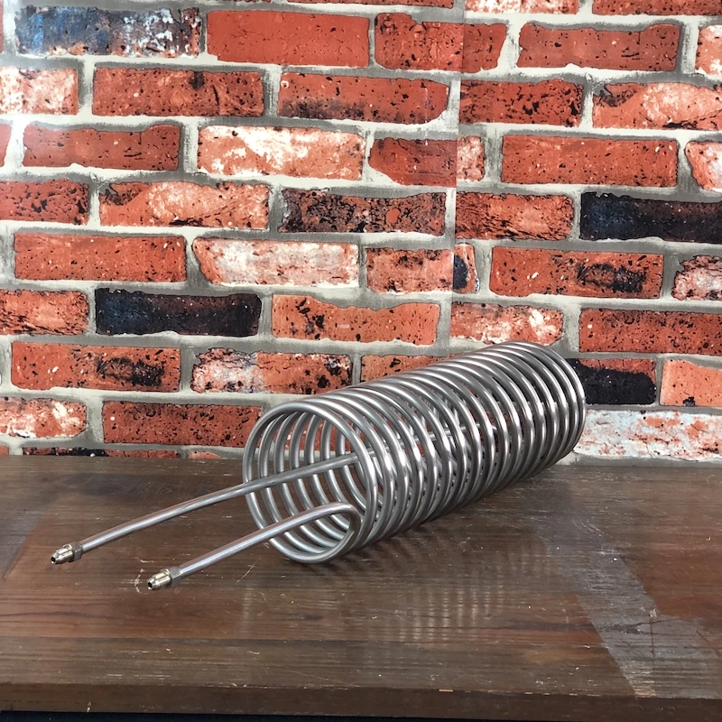 

Coil condenser JIC connector , Condenser , Dephlegmator, Dimroth, Reflux, Coil tube, Distiller Condenser. 200mm, OD8mm pipe .