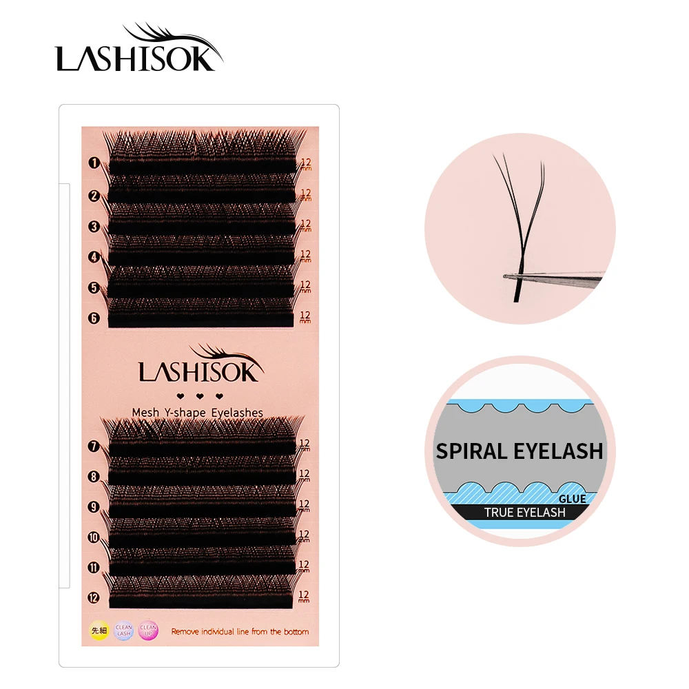 Оптовая продажа Y YY образные лазерные ресницы ручная работа искусственные