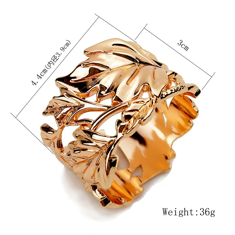 6 шт. новые кольца для салфеток с листьями золотые серебряные антикварные