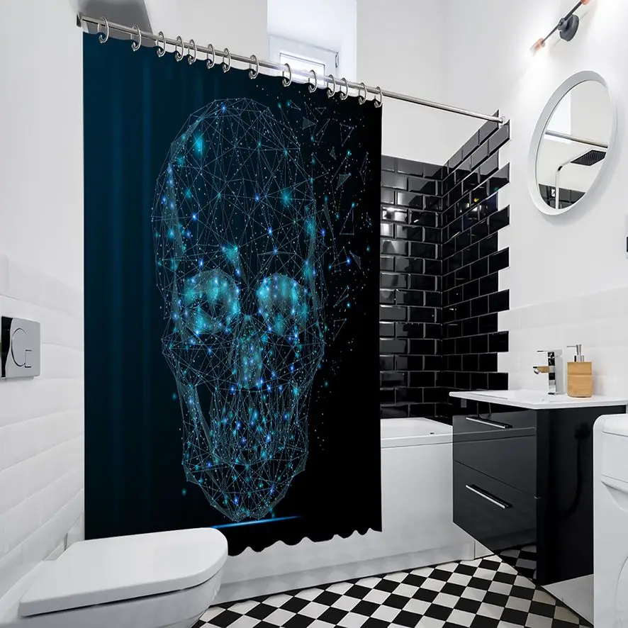 Занавеска для душа звездное небо пространство в форме черепа звезды и Вселенная