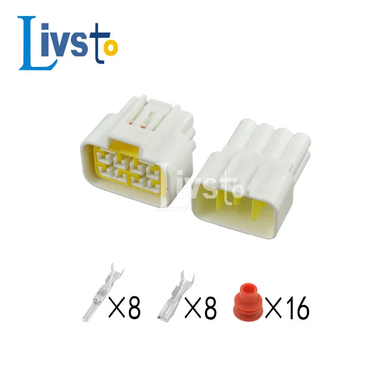 

5/20 Sets 8 Pin Furukawa Waterproof Auto Wire Harness Connector 2.3MM Female Male Plug FW-C-8M-B FW-C-8F-B DJ7081Y-2.3-21