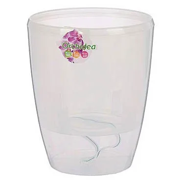 Горшок для цветов двойной пластиковый 1 3 л &quotОрхидея Твин&quot d=12 5 см h=15 цвет