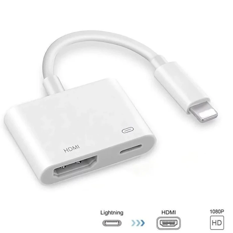 Цифровой AV-адаптер Lightning/HDMI OT-AVW53 2-портовый разветвитель кабель-конвертер 1080P