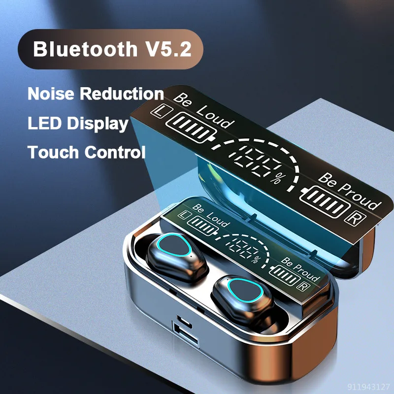 

New TWS Bluetooth Headphones 3500mAh Charging Box 9D HIFI Stereo headset Waterproof Earbuds Wireless Earphones With Microphone