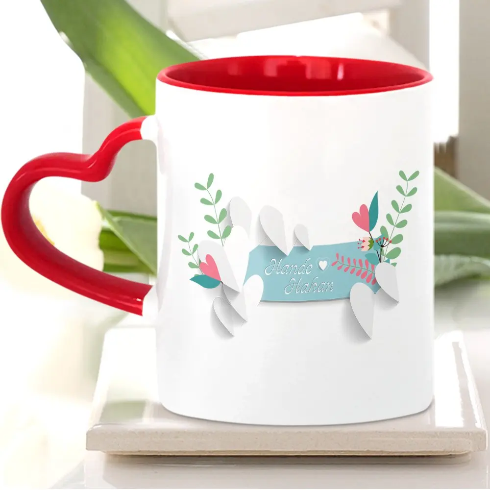 

Персонализированные ко Дню Святого Валентина дизайн красный чашка в форме сердца чашка-15