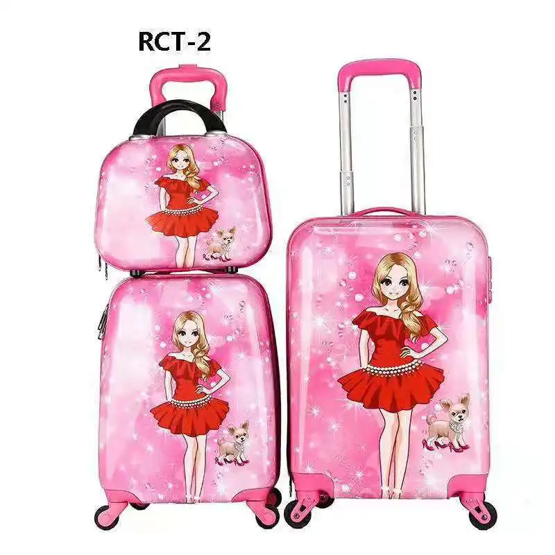 14&quot16&quot18&quot19&quot20 Inch Travel Luggage With Wheels Kids Trolley Suitcase 2 Pcs Sets Cosmetic Bag Boarding Case For Boys And Girls |