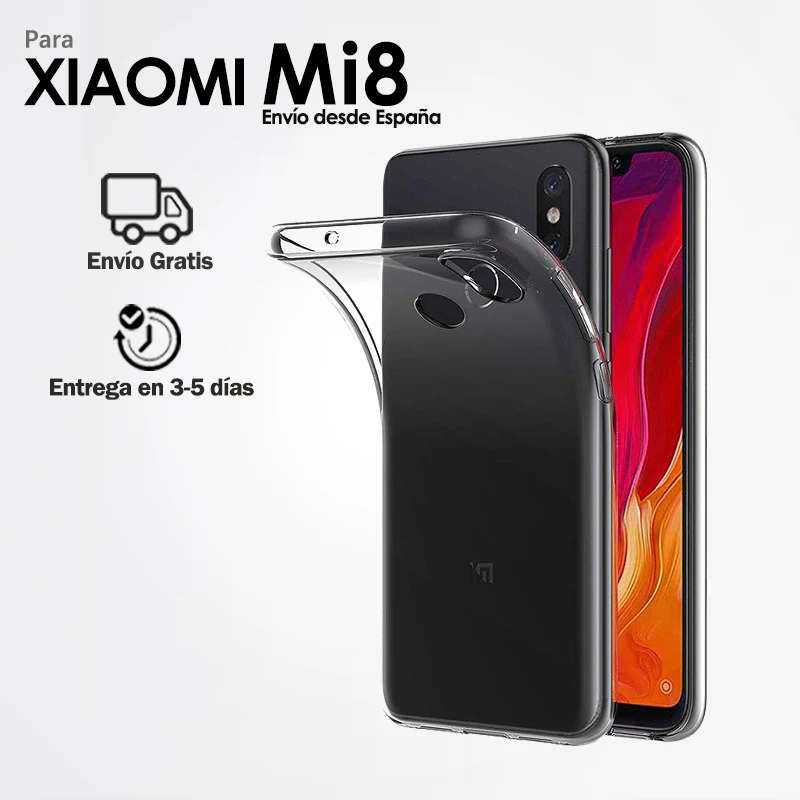Силиконовый чехол для Xiaomi Mi 8 мобильный телефон Ультратонкий Прозрачный из ТПУ |