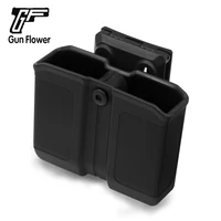 gunflower polymer double magazine pouch with belt clip for 9mm double stack stainless magazines