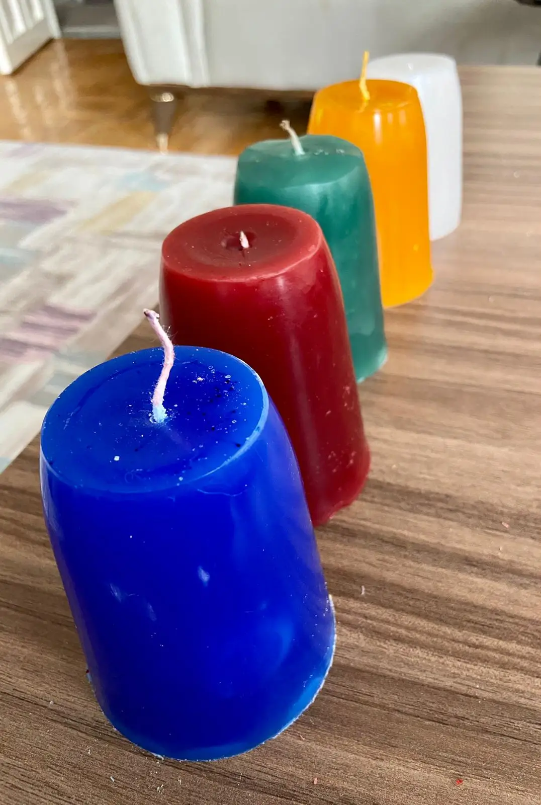 

Набор из 5 ароматизированных цилиндрических свечей 9 см шоколада, цилиндрическая заготовка свечи