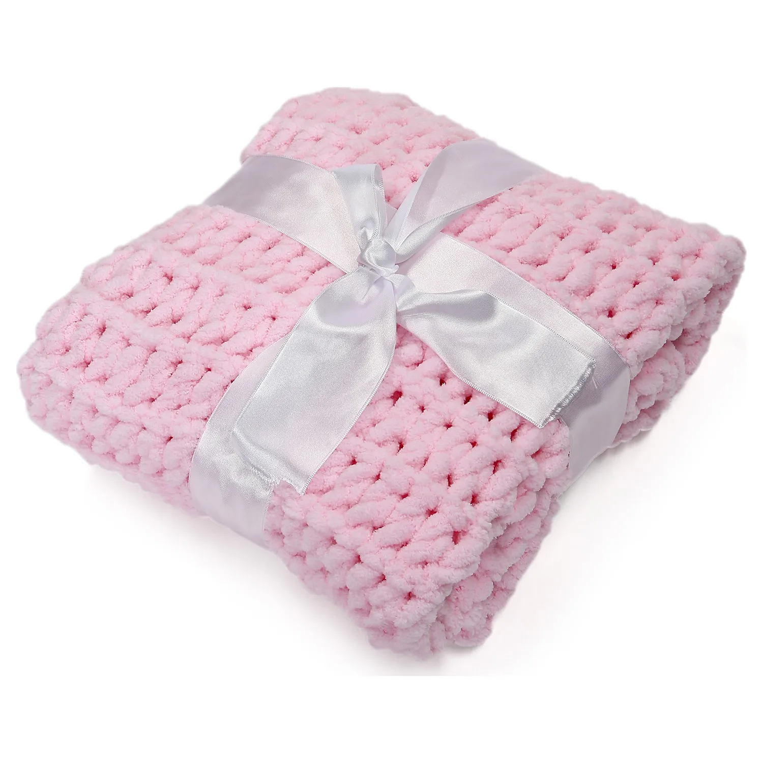 

Hand Knitted Baby Blanket with Alize Puffy Yarn 95x95 CM
