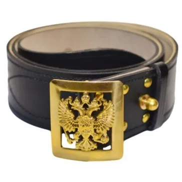 РЕМЕНЬ ОФИЦЕРСКИЙ ГЕНЕРАЛЬСКИЙ ФСО &quotГЕРБОВАЯ&quot ПРЯЖКА ИЗ ЛАТУНИ (ЧЕРНЫЙ) |