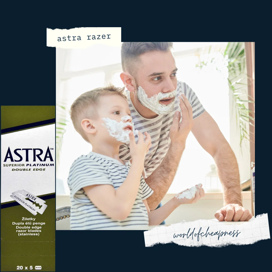Astra superior platinum double edge safety razor blades shaving green pack 5x20 |