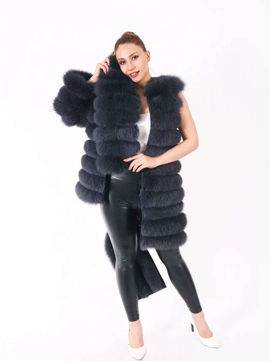 Fashion winter warm fur coat natural fox fur coat real fox fur jacket winter thick warm coat 2021
