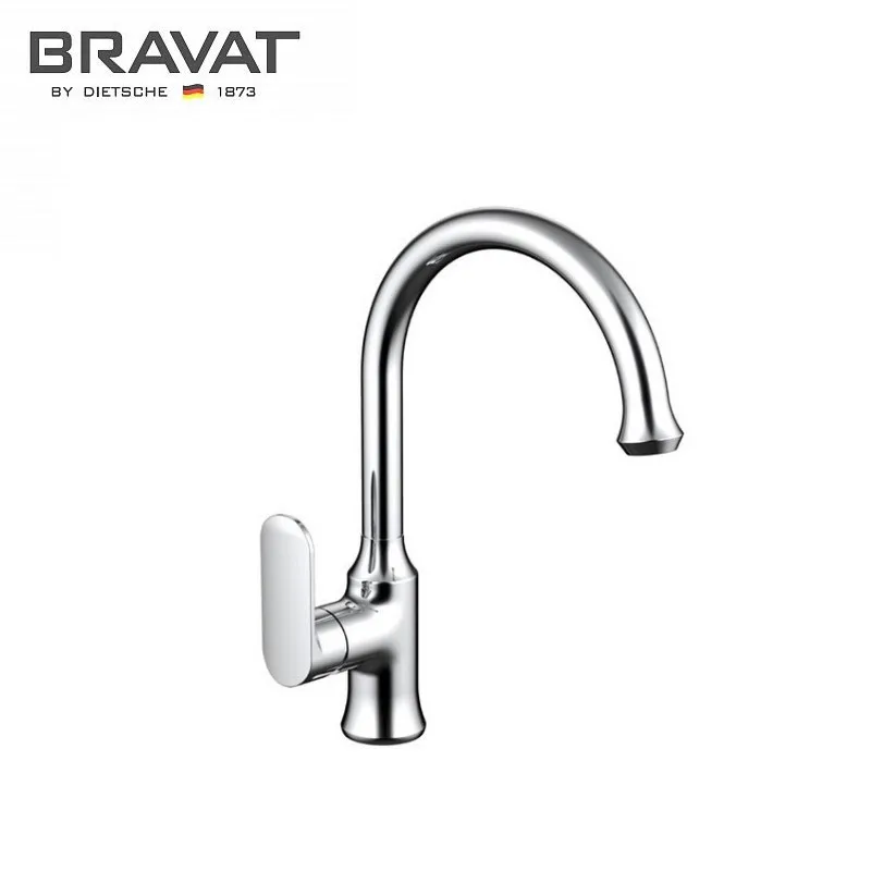 Смеситель для кухни Bravat OPAL с высоким поворотным изливом F7125183CP RUS|Смесители кухни|