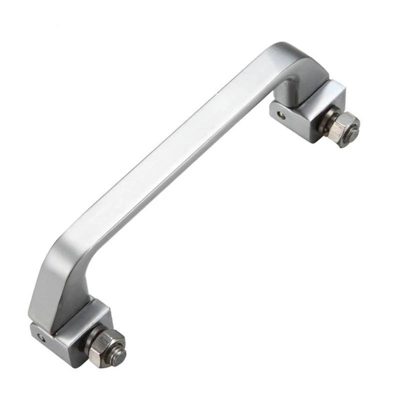 

Cupboard Cabinet Hardware Zinc Alloy 90 Degree Folding Puller Push Handle Gray 100mm Hole Spacing