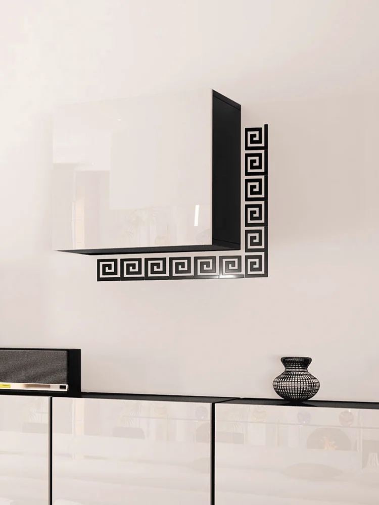 Наклейки на стену Ваша Светлость из зеркального акрила Меандр 12 штук в комплекте