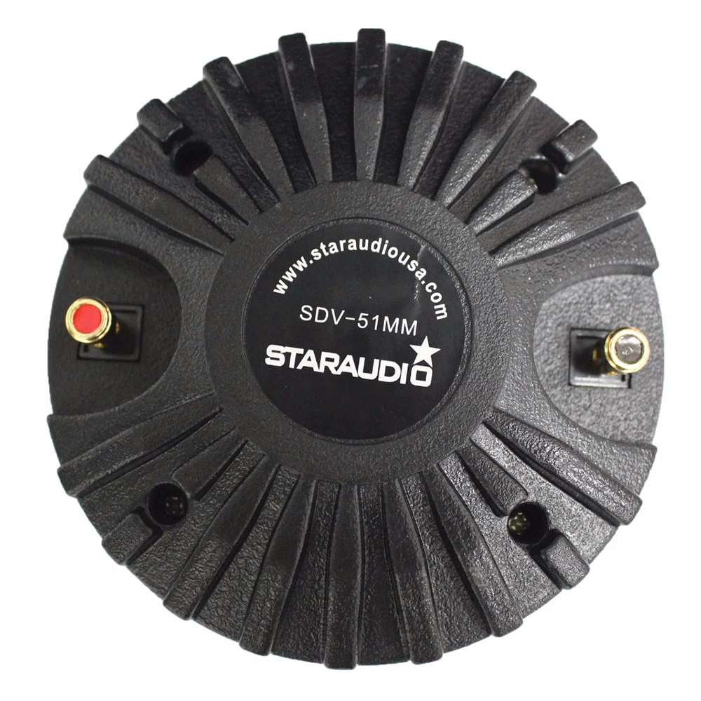 STARAUDIO 2 шт 2600 Вт 2,0" 51 мм Титановый Компрессионный вкручивающийся динамик рупорный драйвер твитеры SDV-51MM
