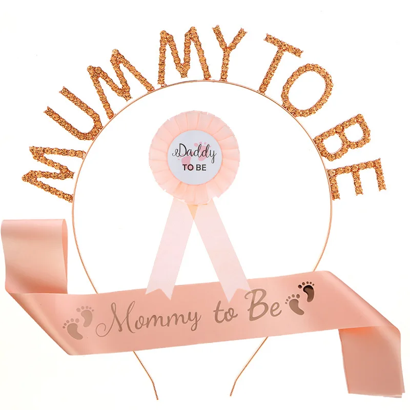 Комплект одежды из 3 предметов Пол раскрыть Baby Shower вечерние Декор поставки мама