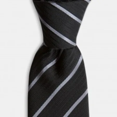 

Gray striped black tie 67828678