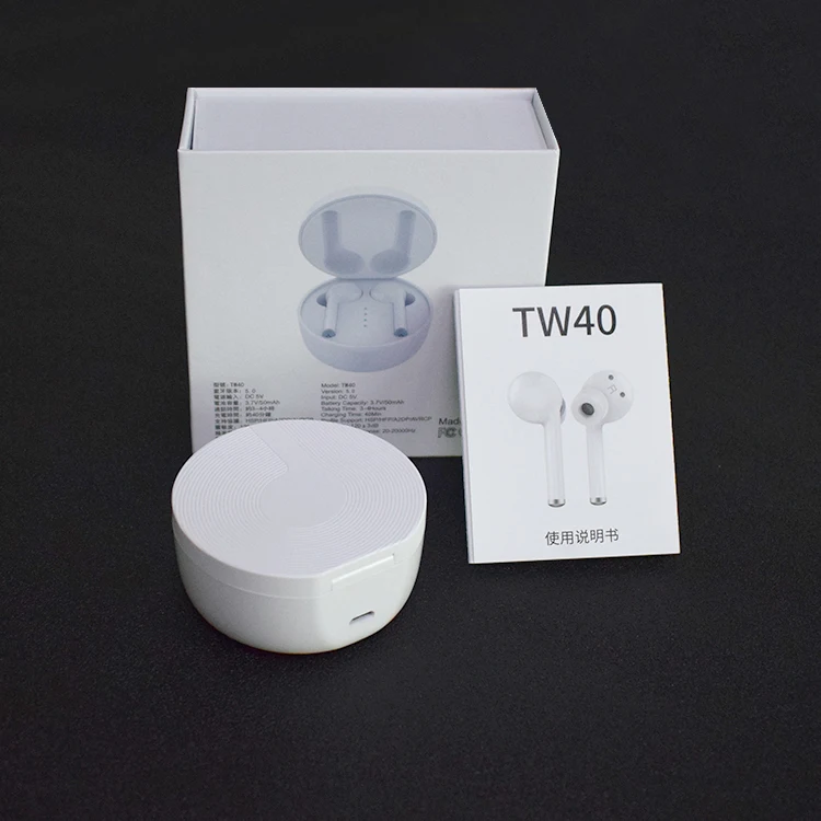 TW40 TWS беспроводные Bluetooth-наушники с сенсорным управлением беспроводная гарнитура